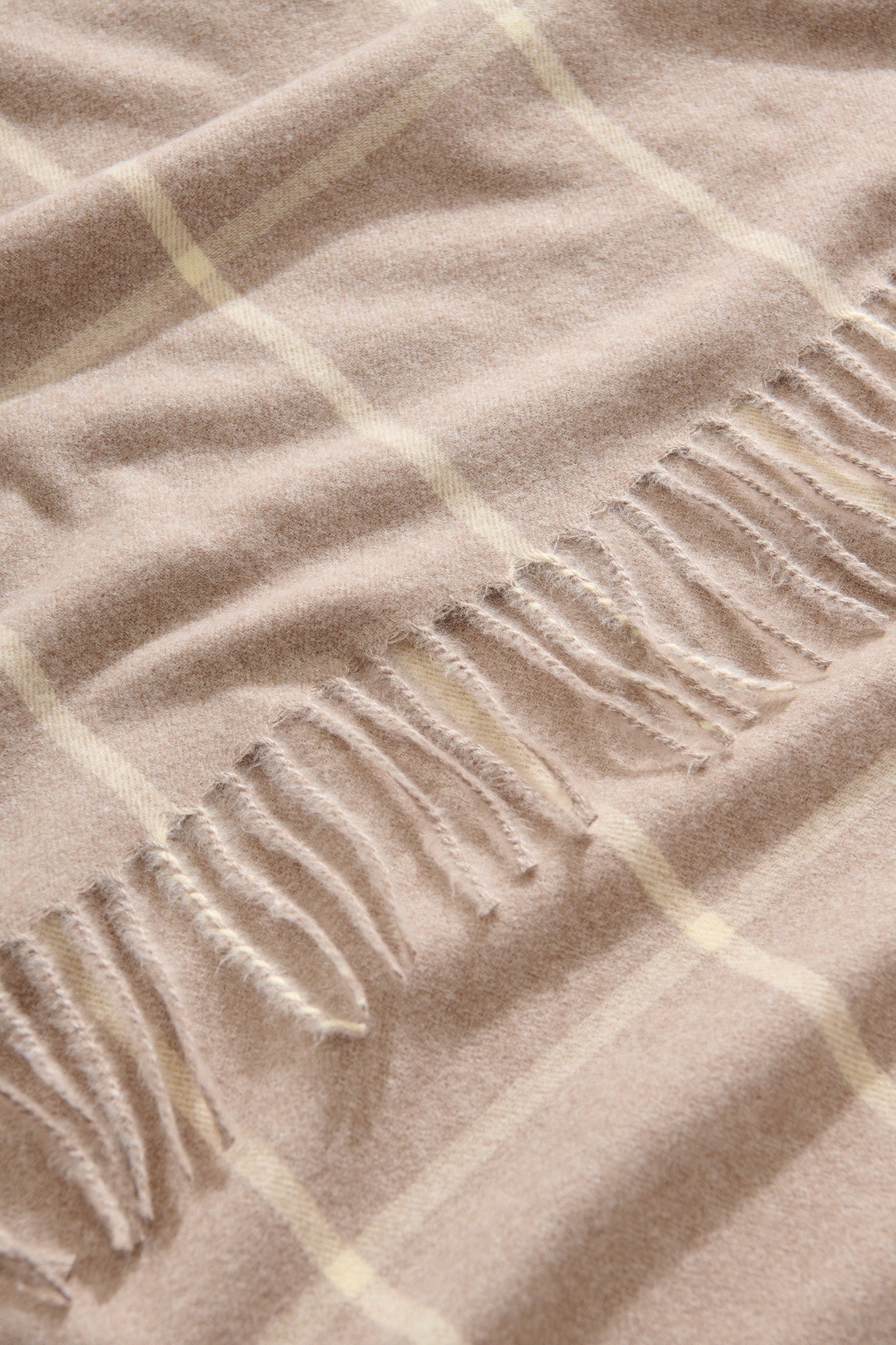 Elaine Scarf in Neutral Plaid