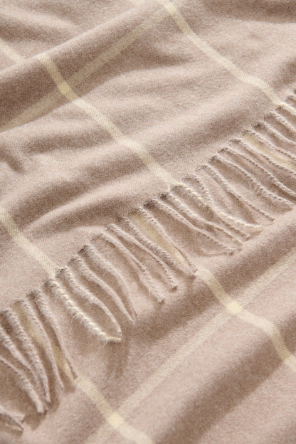 Elaine Scarf in Neutral Plaid