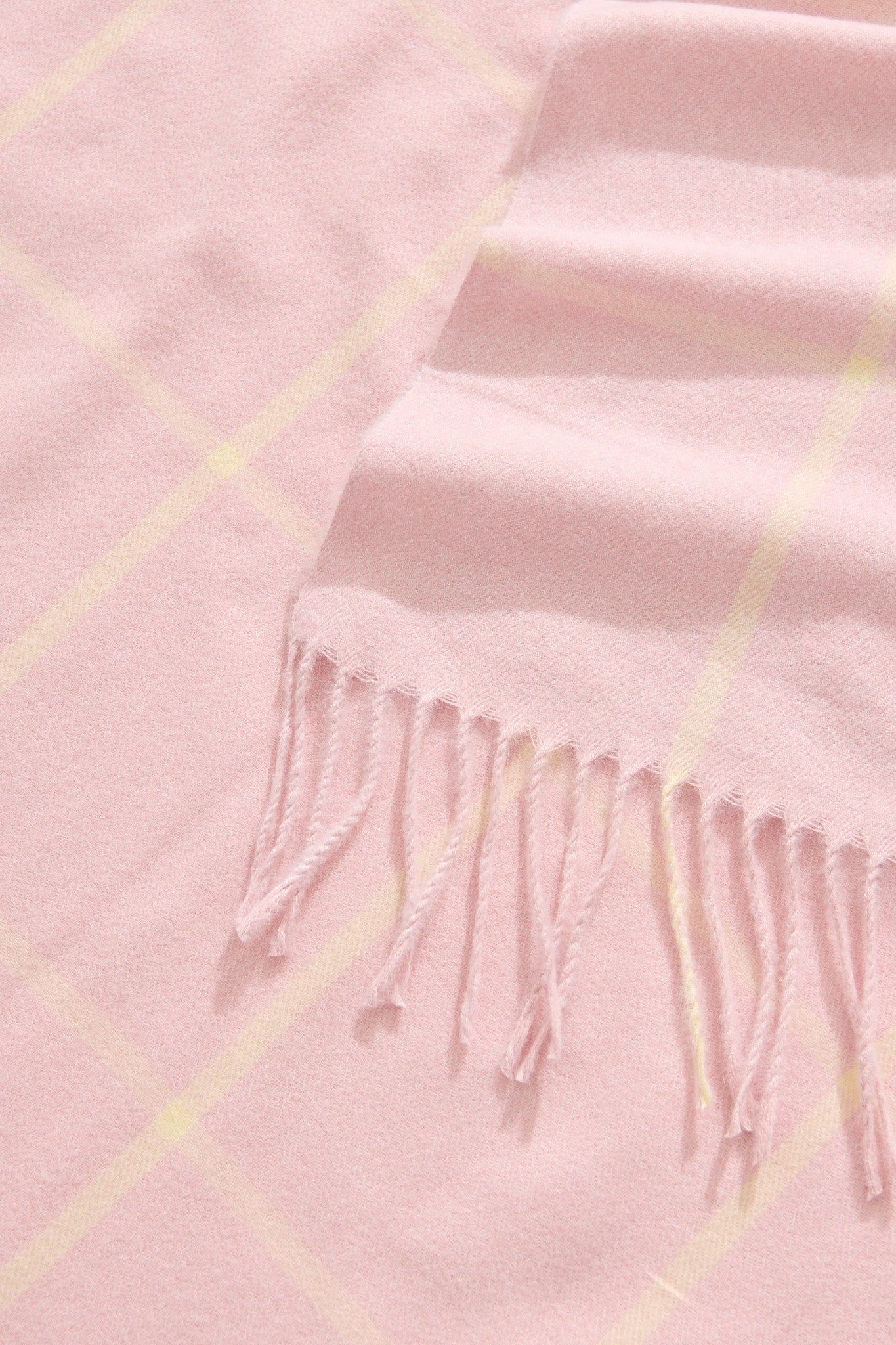 Elaine Scarf in Blush Pink Plaid