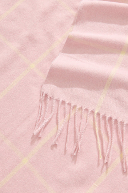 Elaine Scarf in Blush Pink Plaid