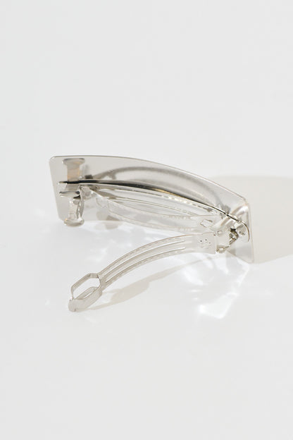 Carson Metal Square Hair Clip In Silver