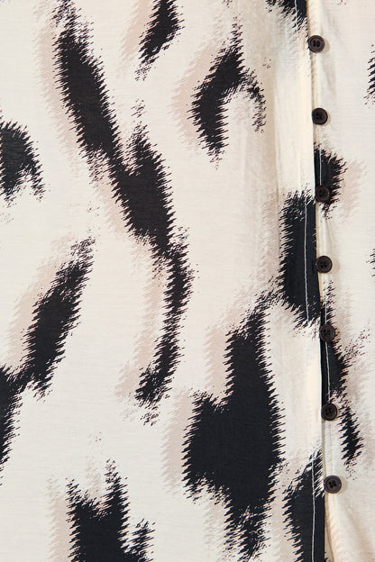 Rhythm Shirt in Cream with Black Print