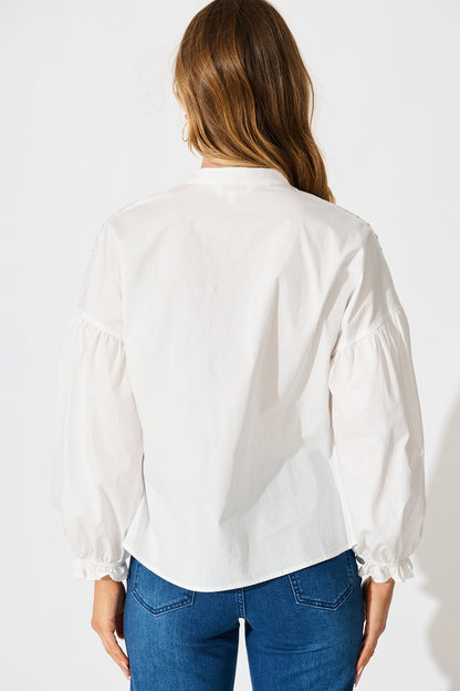 Rapture Shirt in White Cotton