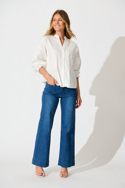 Rapture Shirt in White Cotton