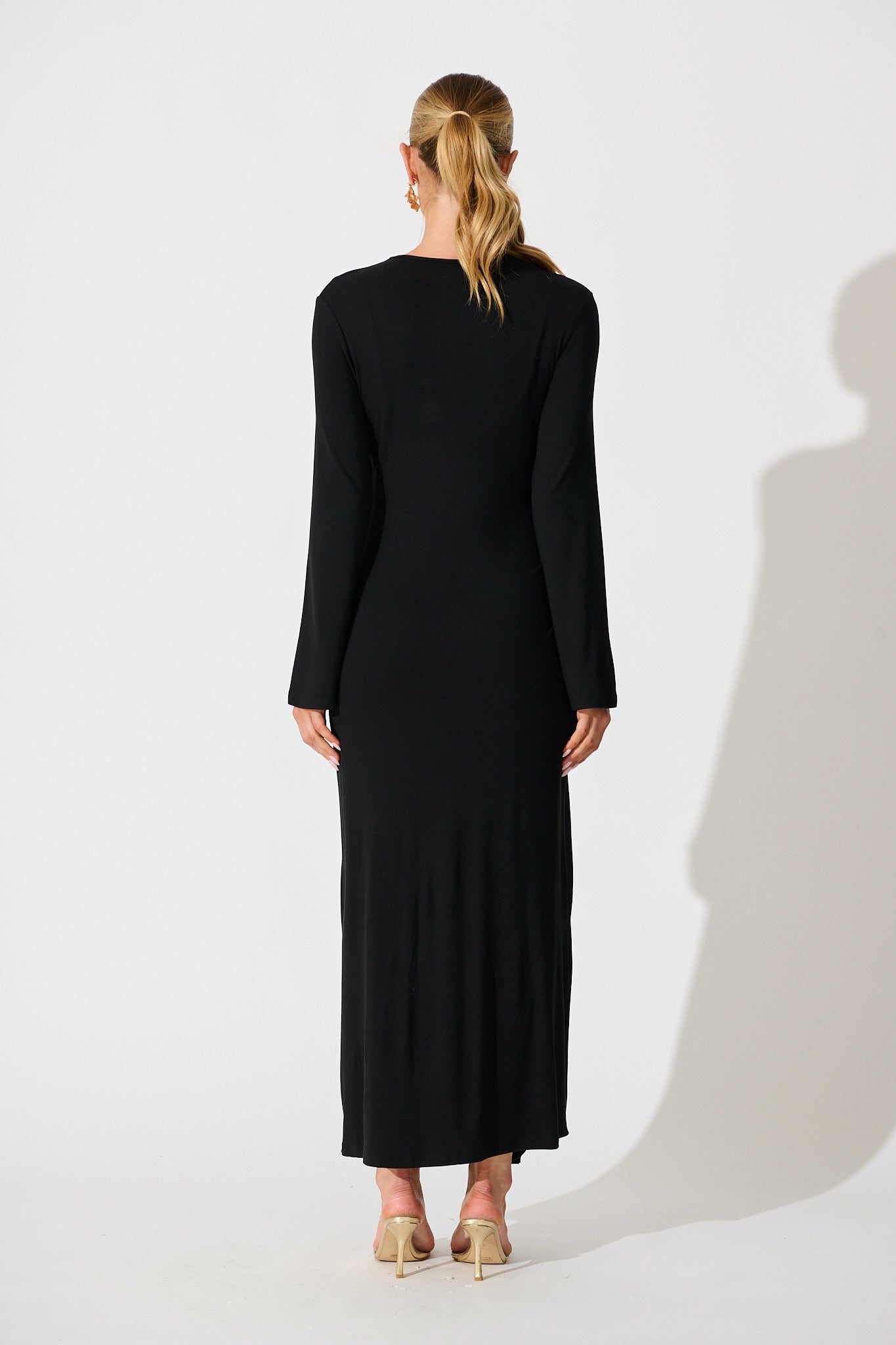 Samba Maxi Dress in Black Jersey
