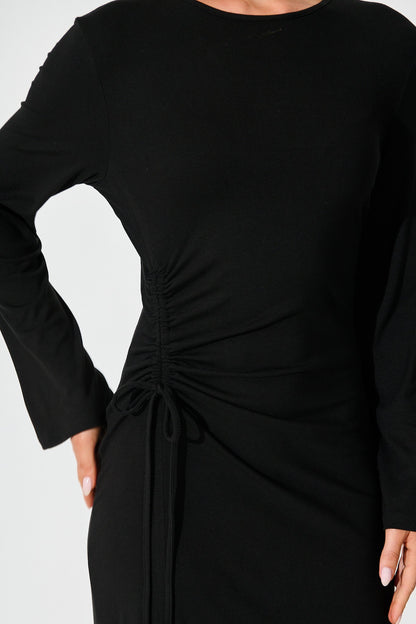 Samba Maxi Dress in Black Jersey