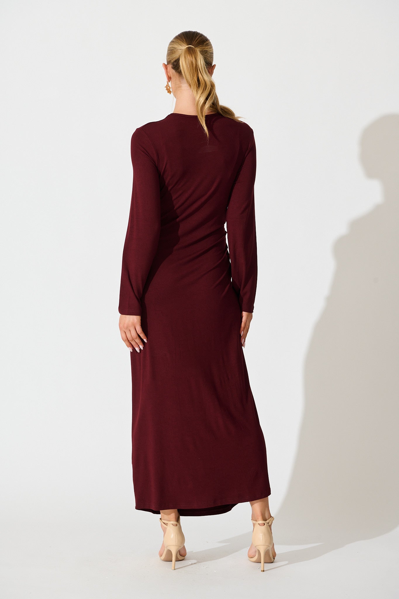 Samba Maxi Dress in Wine Jersey