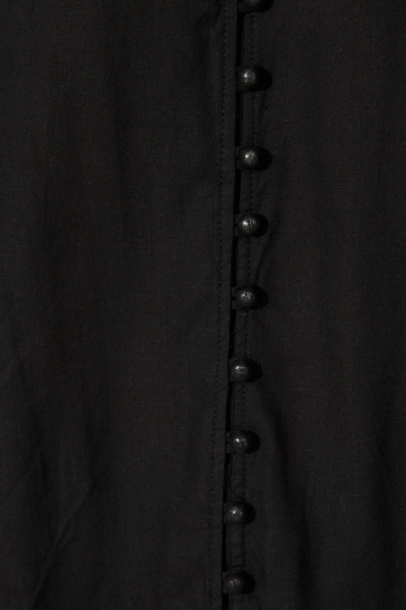 Cascades Top in Black Linen Blend