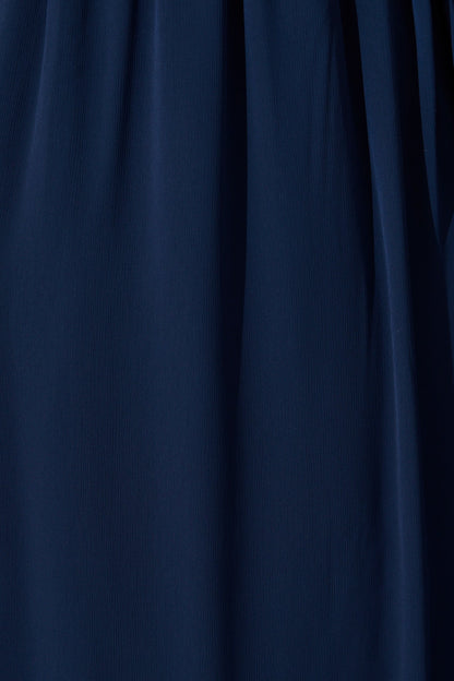 Lustre Midi Dress In Navy Chiffon