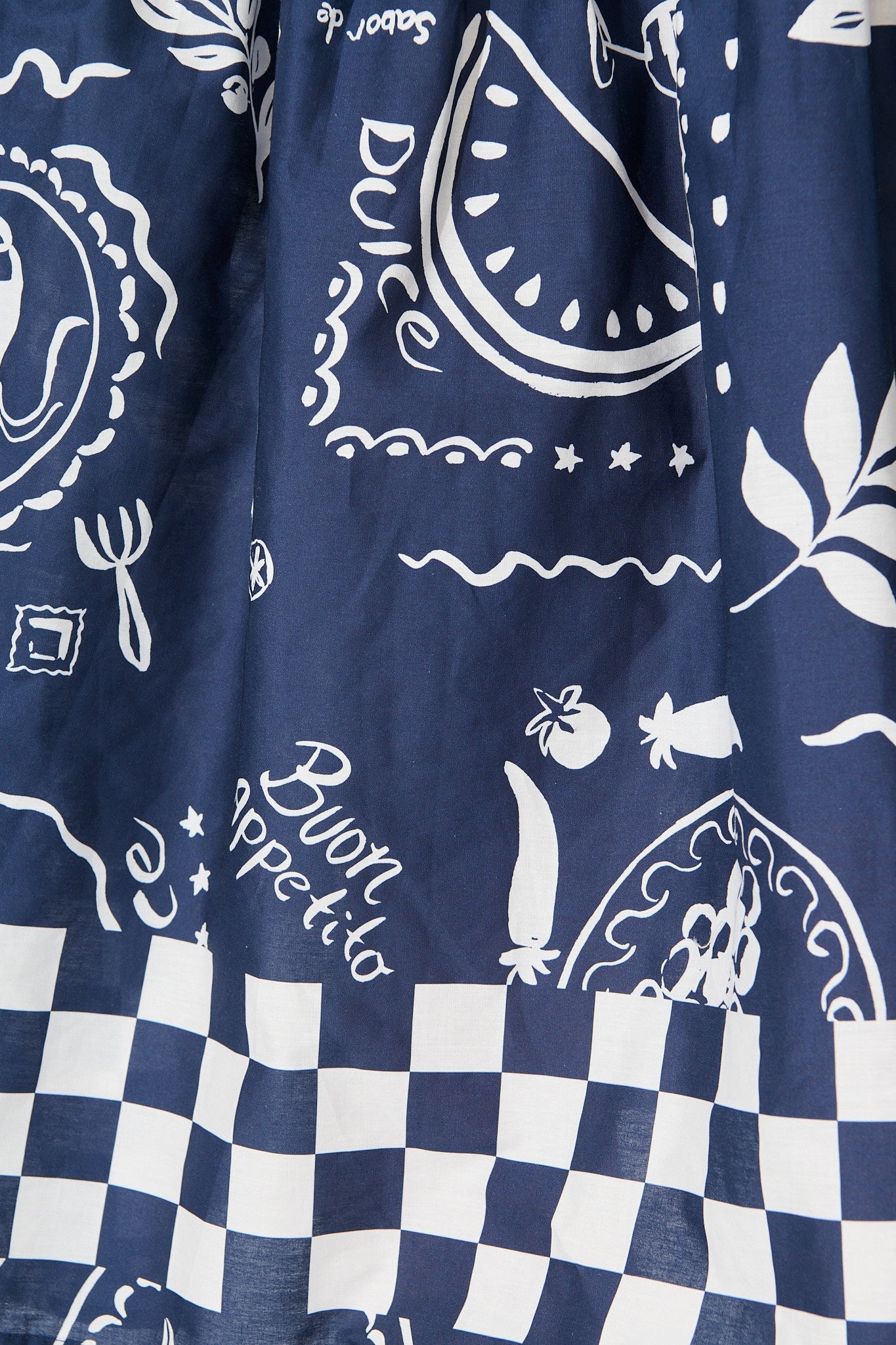 Demi Midi Shirt Dress in Navy with White Cotton