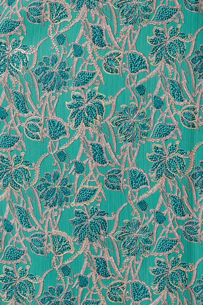 Luminate Maxi Dress in Aqua Green Floral Chiffon