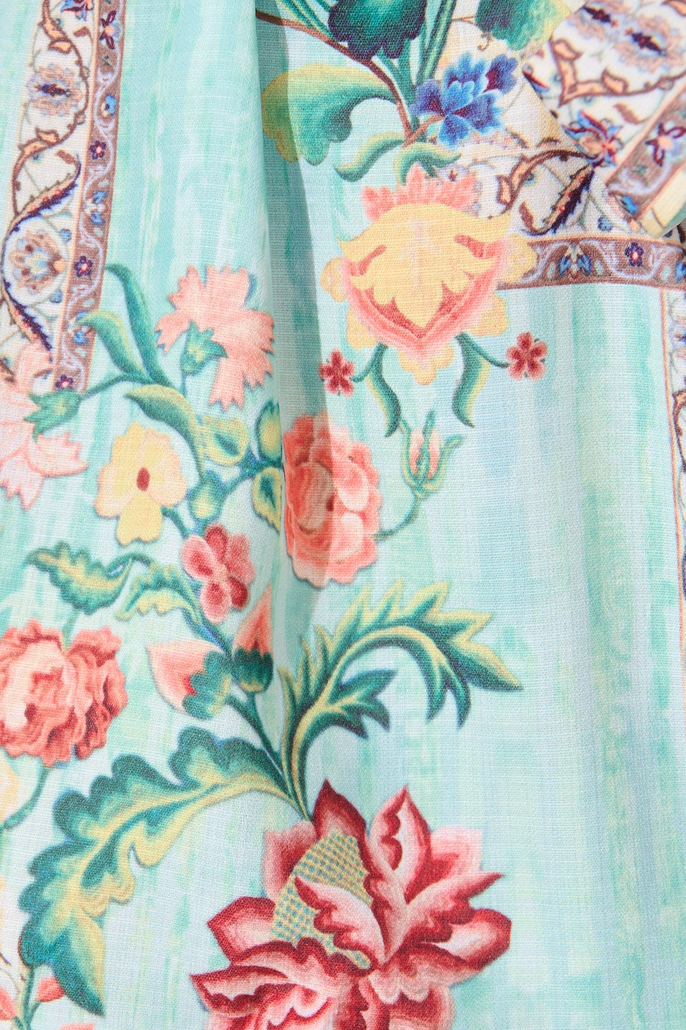 Capricorn Dress in Green with Multi Floral Print