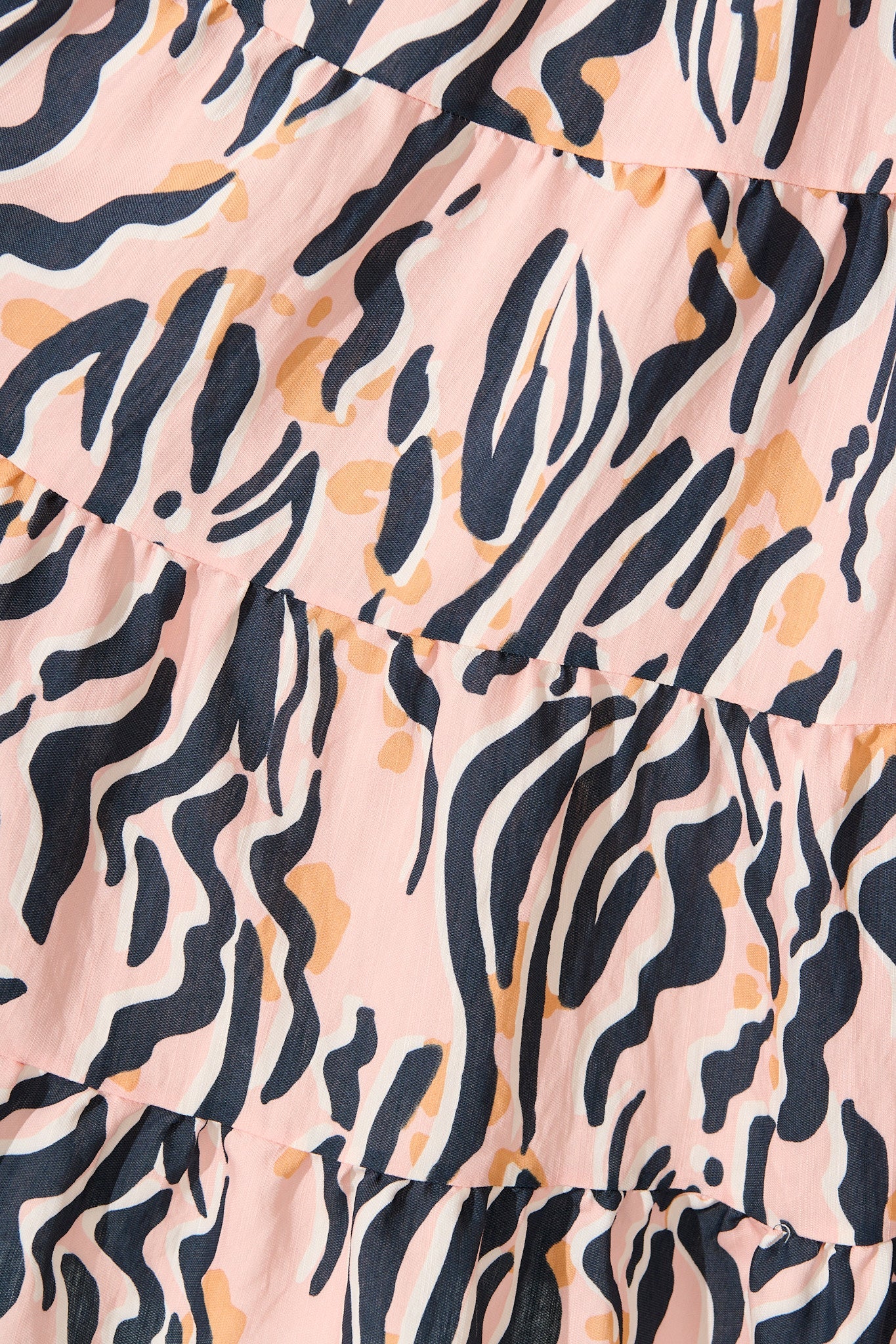 Copenhagen Midi Dress in Blush with Black Print