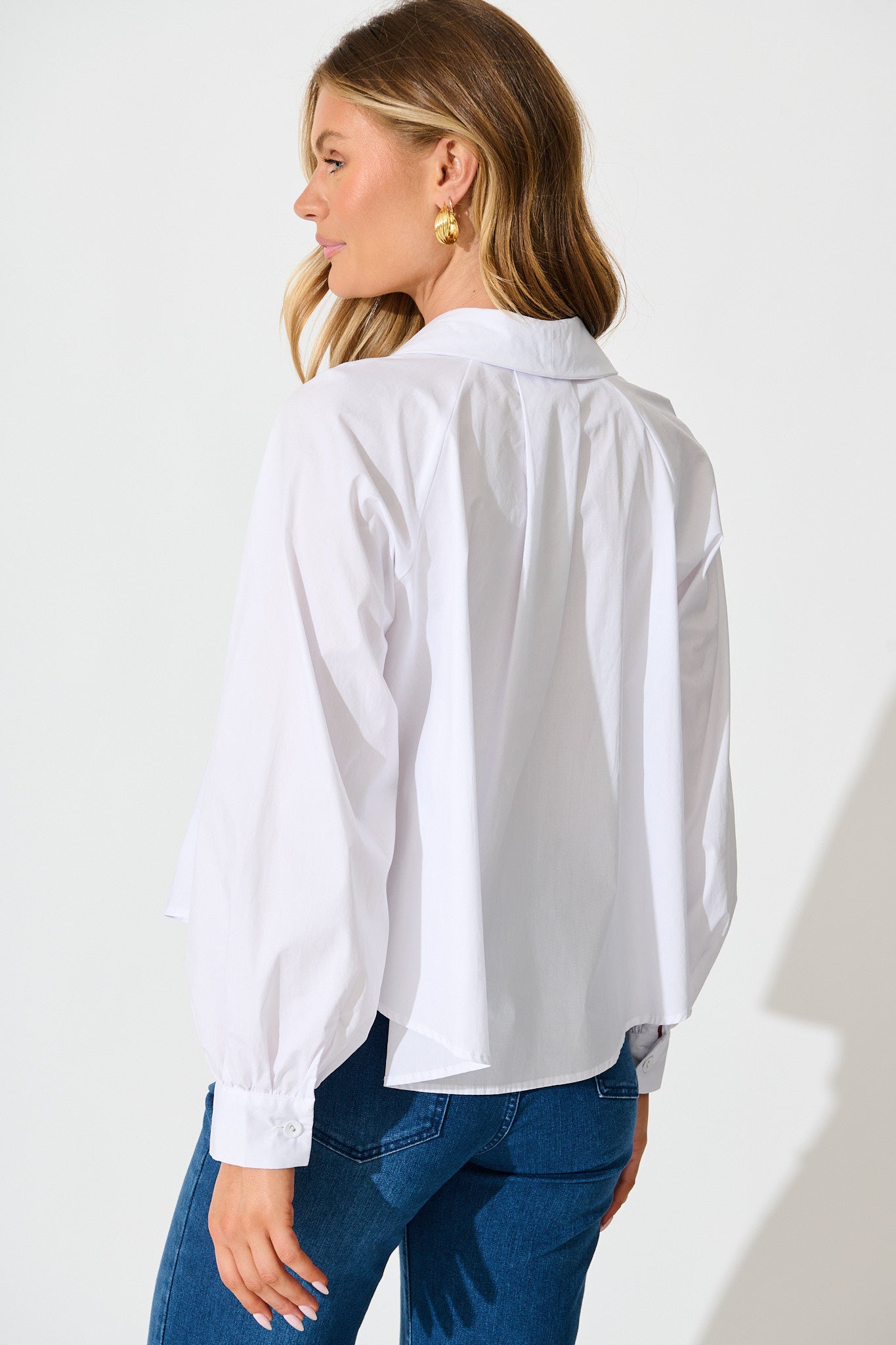 Essie Shirt in White Cotton