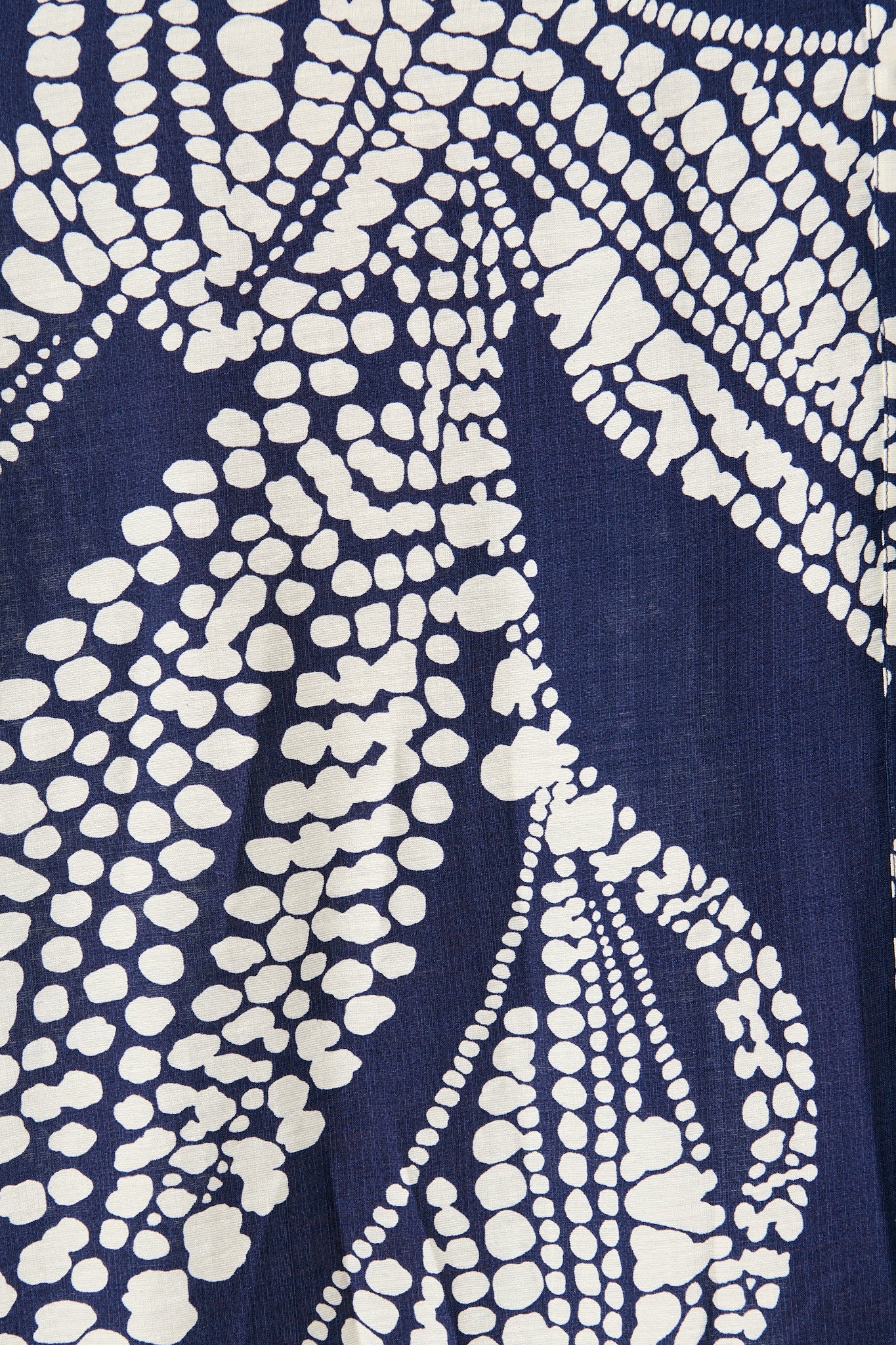 Clara Maxi Shirt Dress in Navy with White Print