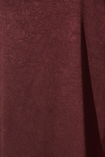 The moment Maxi Dress in Wine Crinkle Satin