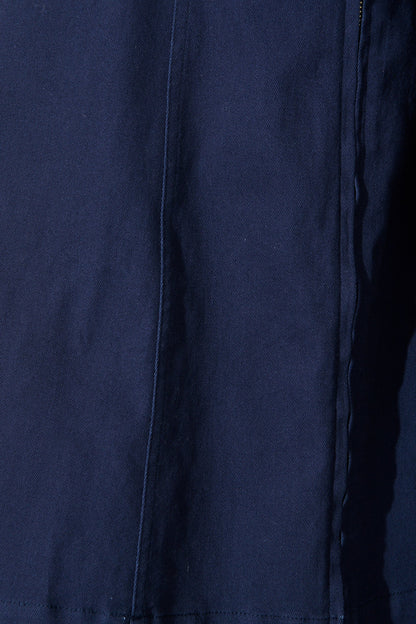Lexie Zip Dress in Navy Cotton