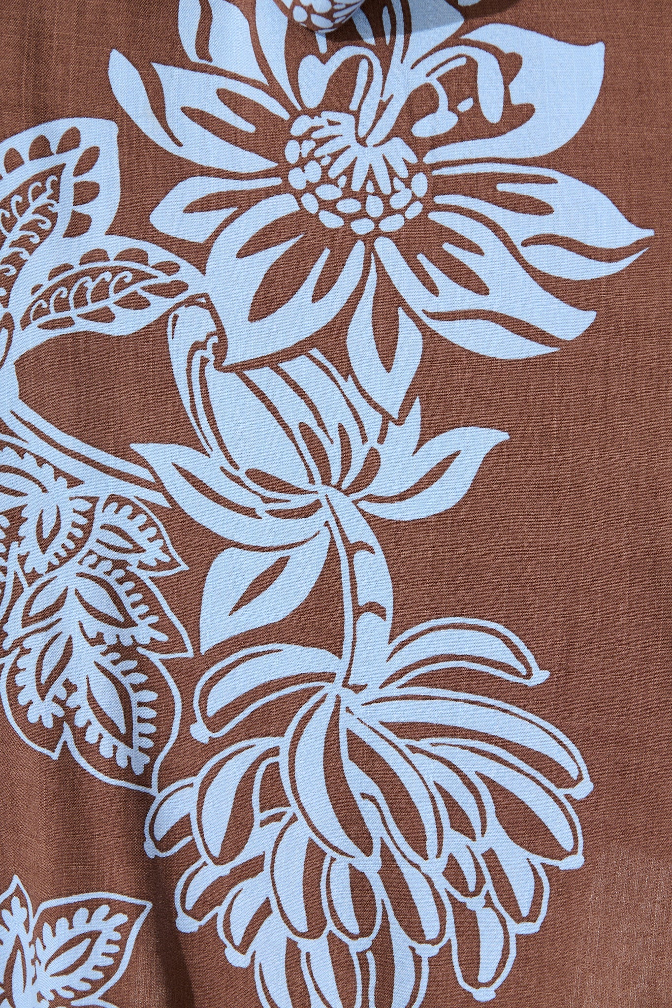 Prelude Dress in Brown with Cornflower Blue Floral