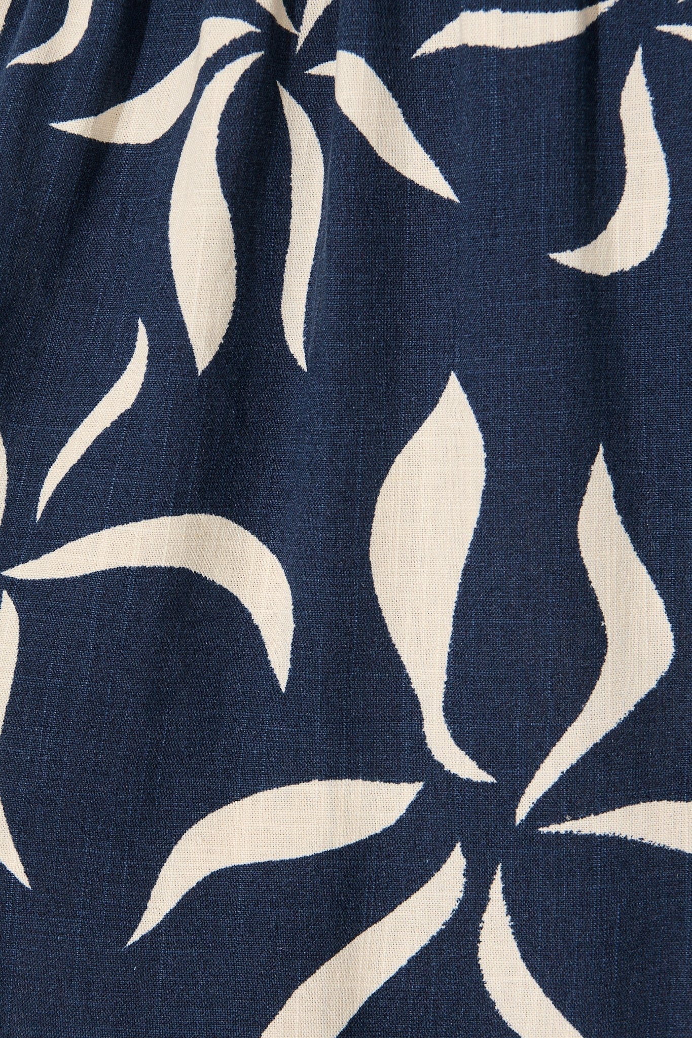 Envision Tie Front Dress in Navy with Cream Linen Blend