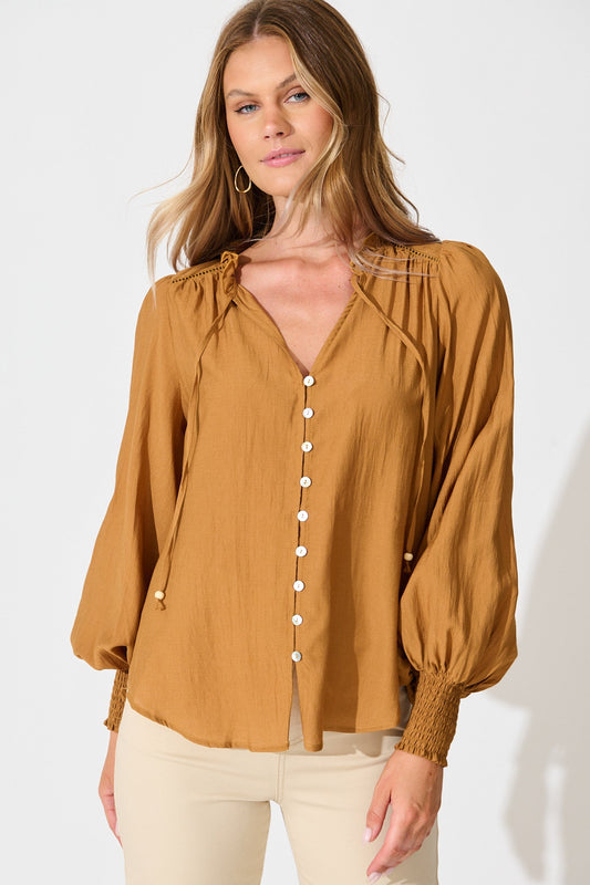 Solara Top in Tan