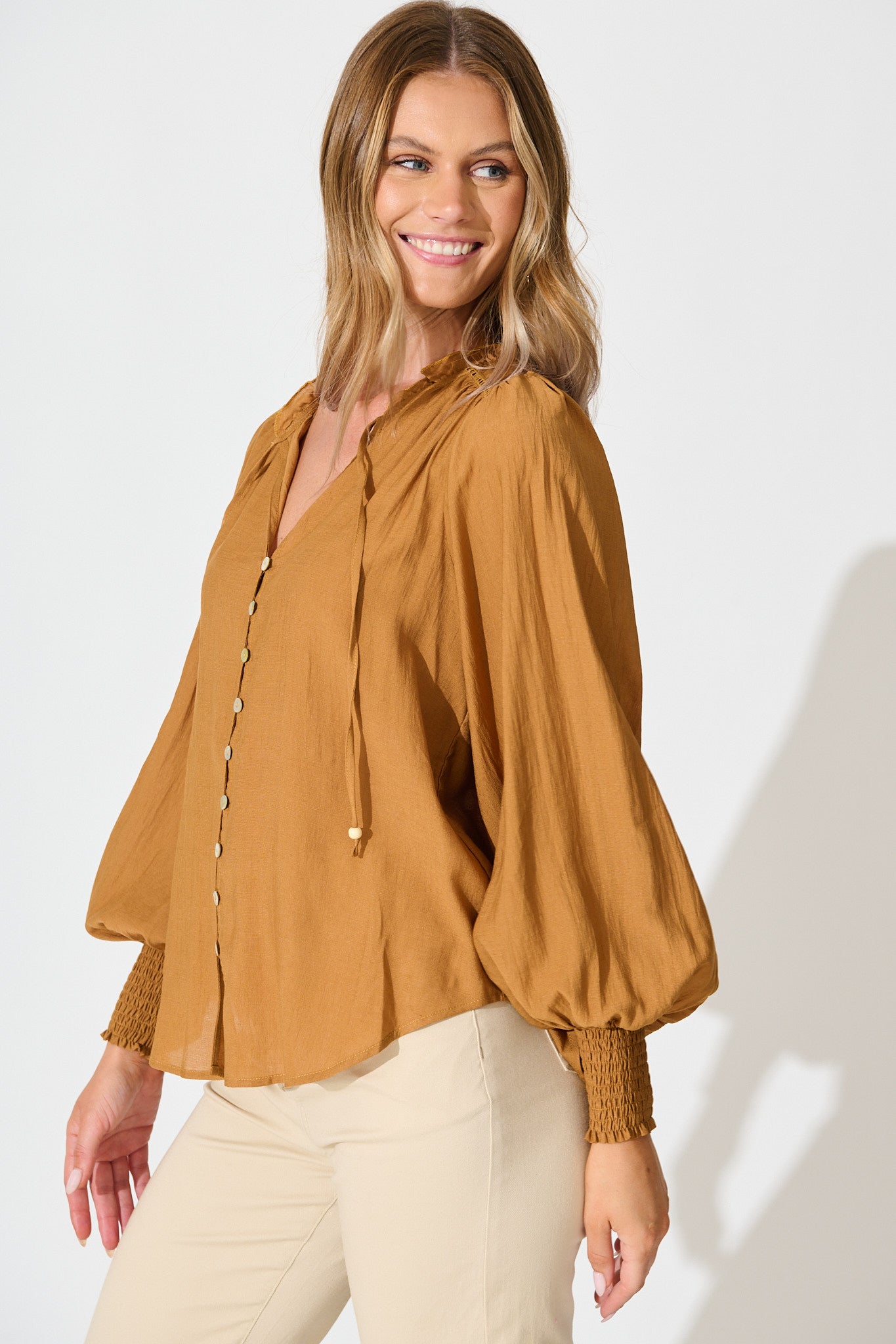 Solara Top in Tan