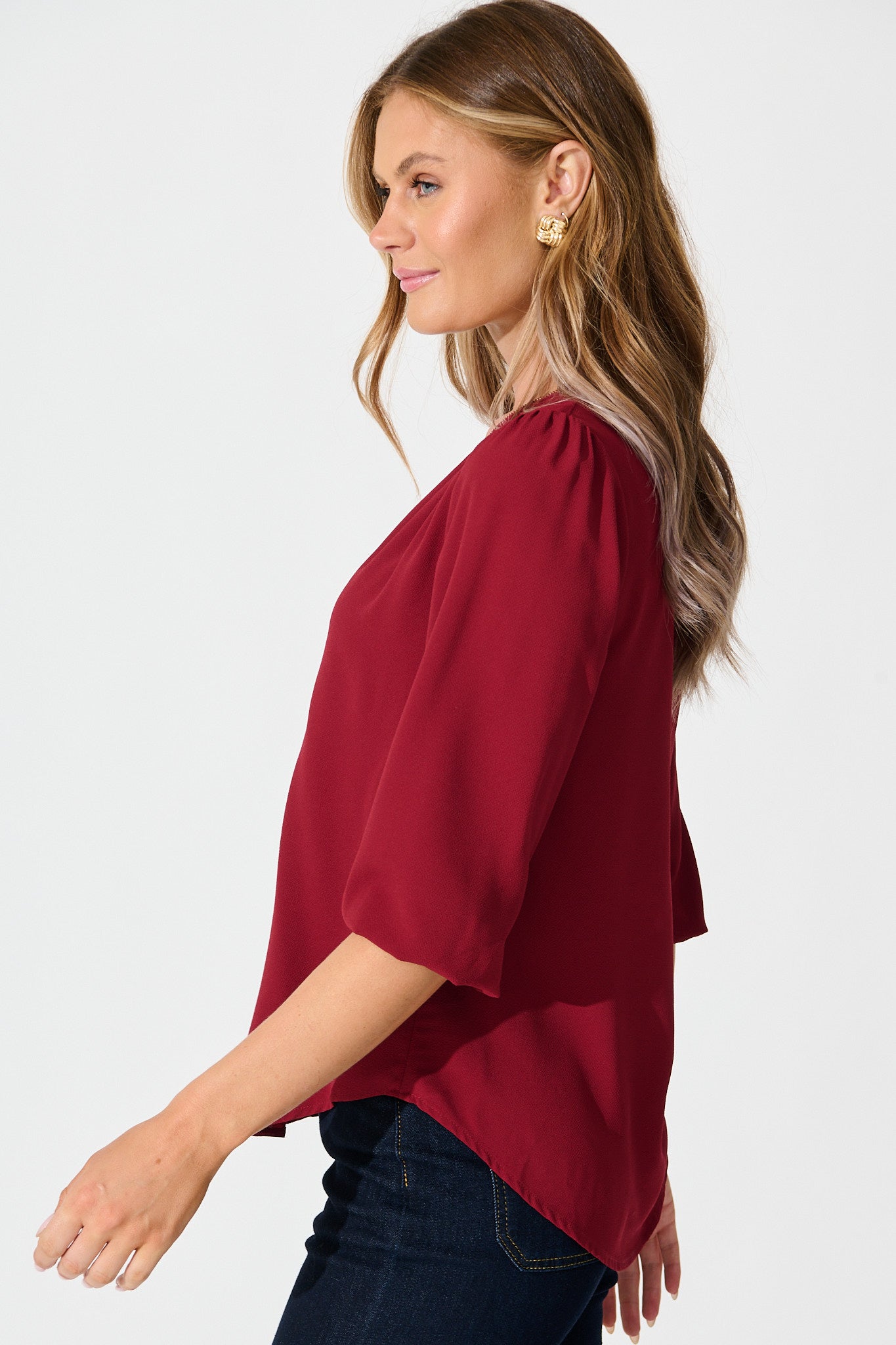 Viviani Zip Top In Wine