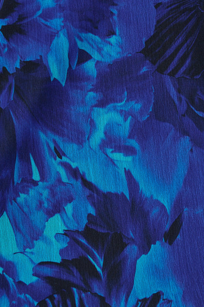 Melina Top in Blue Watercolour Chiffon