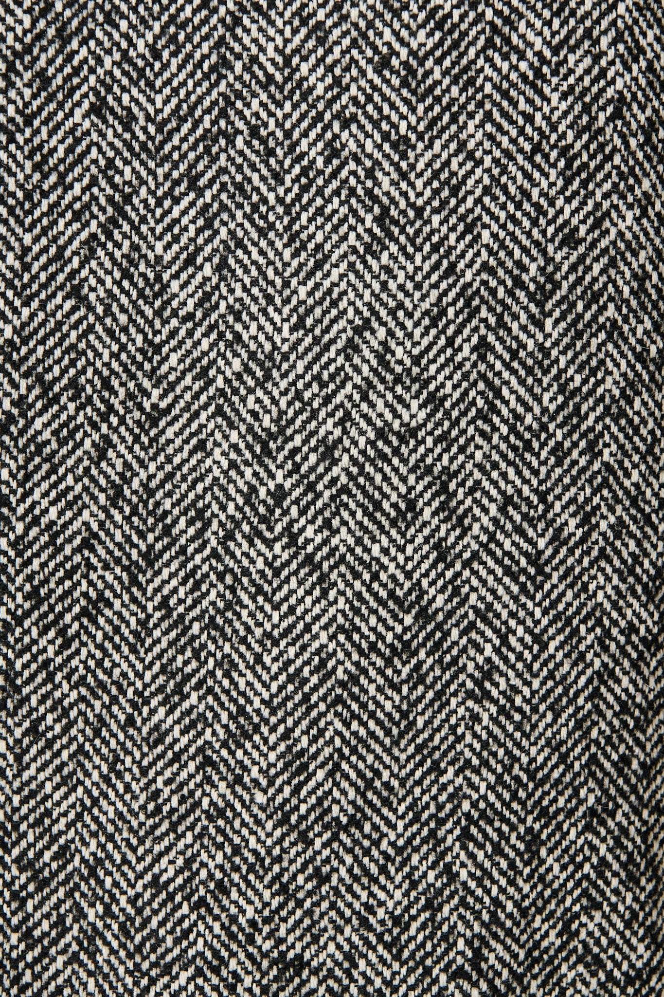 Decadence Coat in Black and White Herringbone