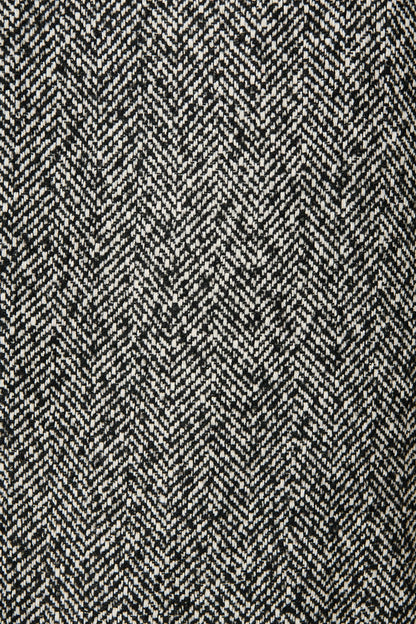Decadence Coat in Black and White Herringbone