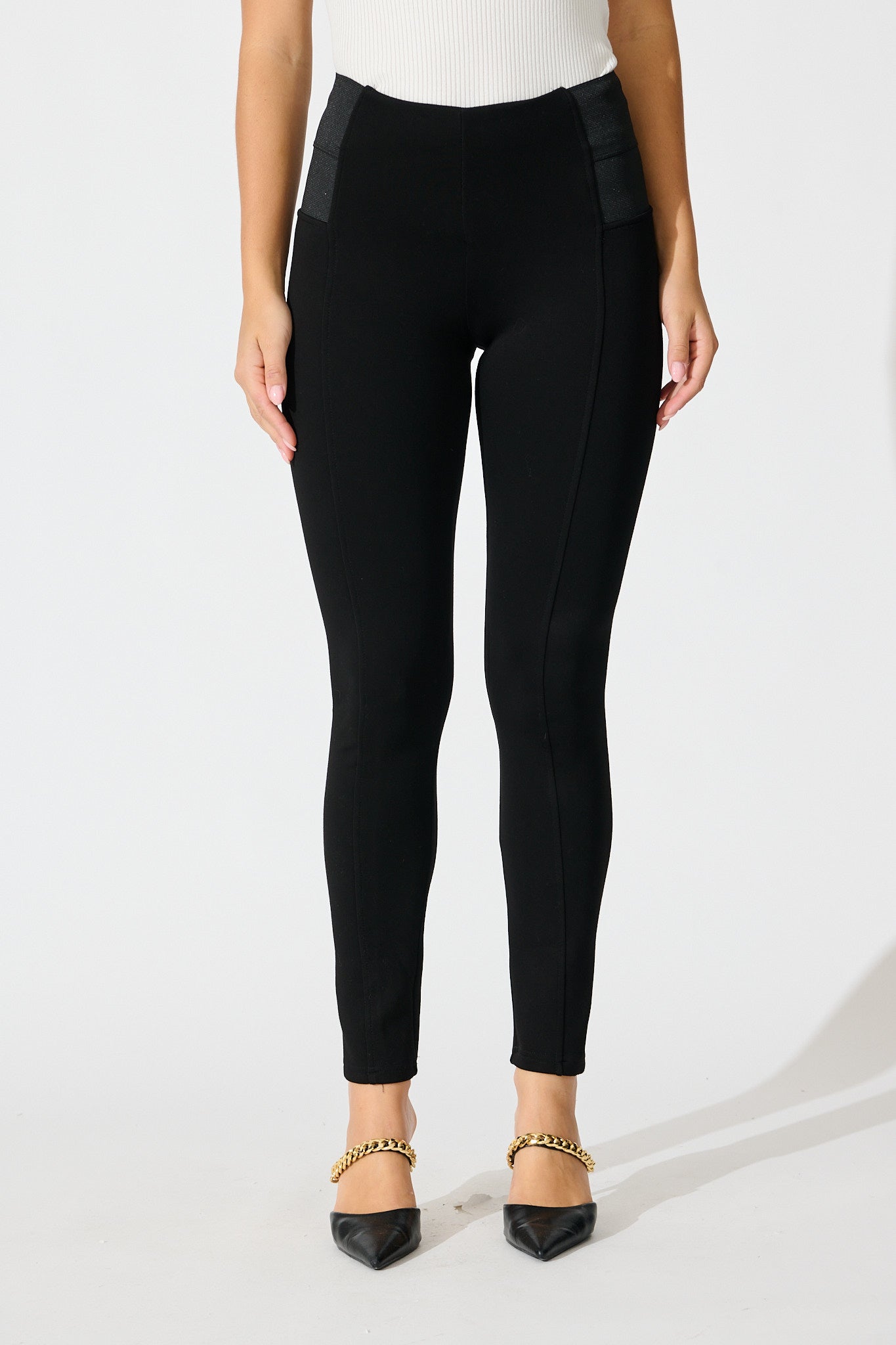Edina Pant in Black Ponte
