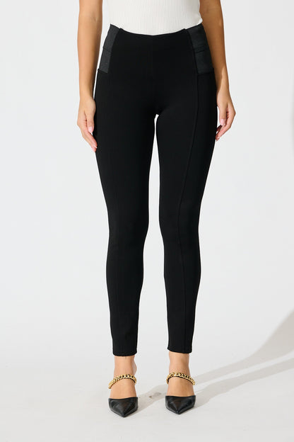 Edina Pant in Black Ponte