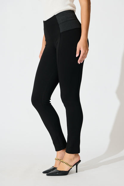 Edina Pant in Black Ponte