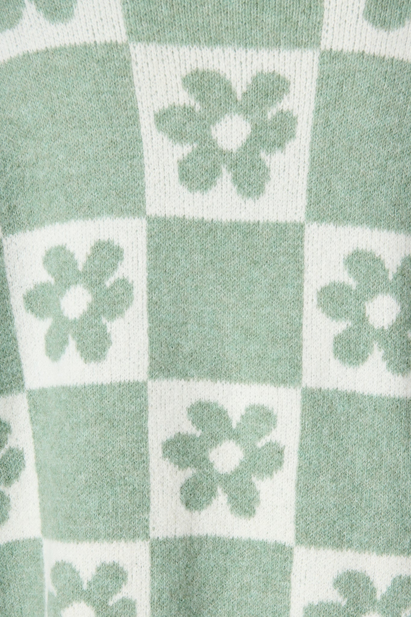 Kinney Knit Cardigan In Sage with Flower