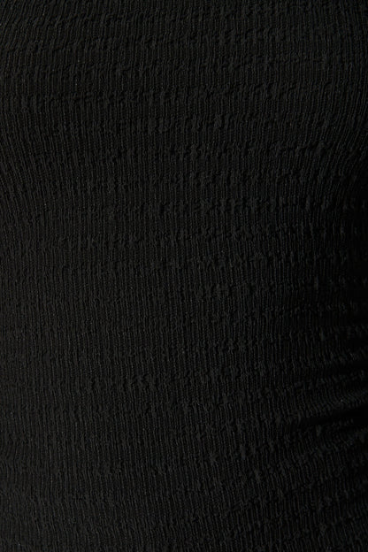 Alma Top in Black Textured Jersey