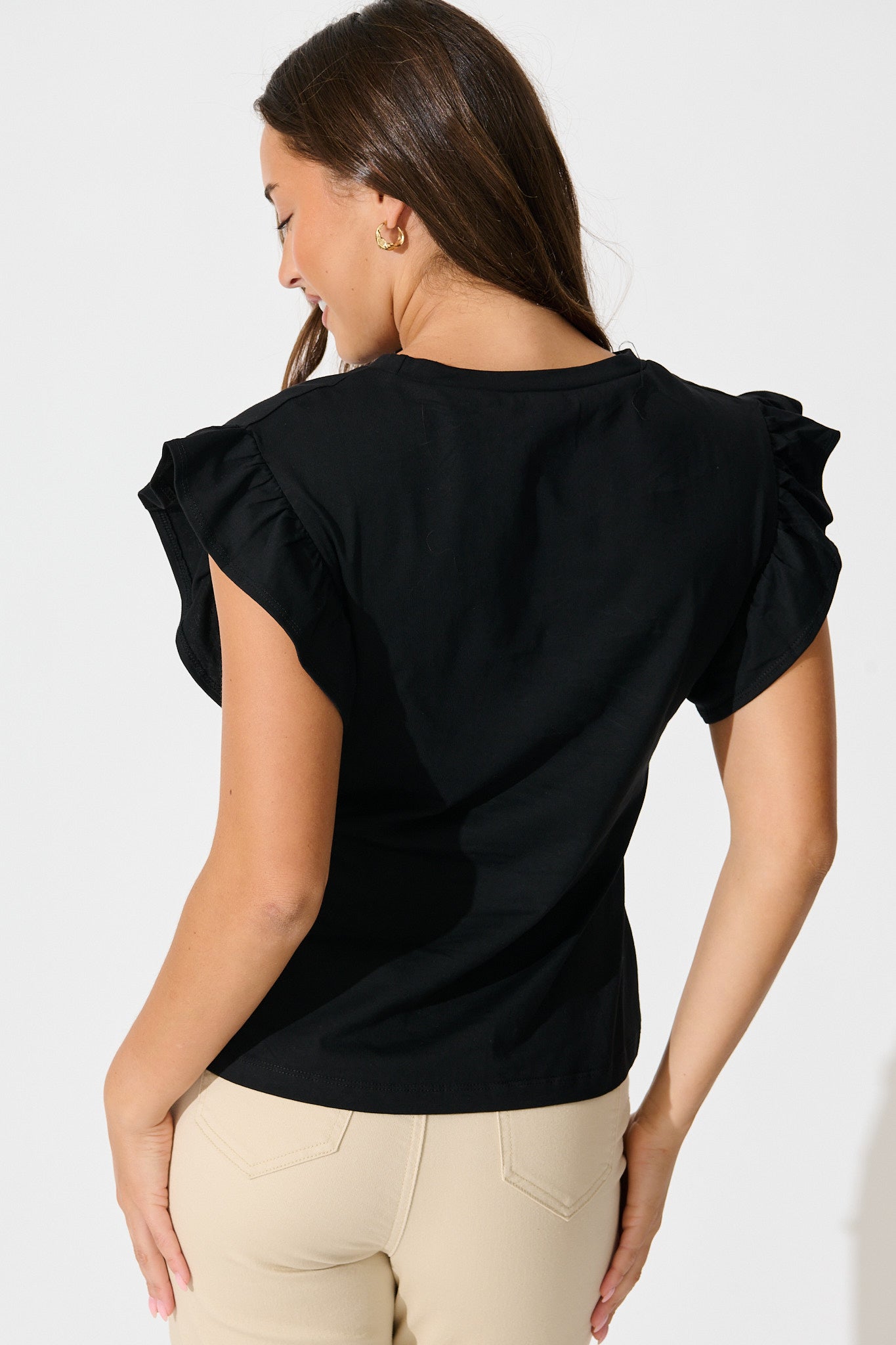 Joyce Top in Black Cotton