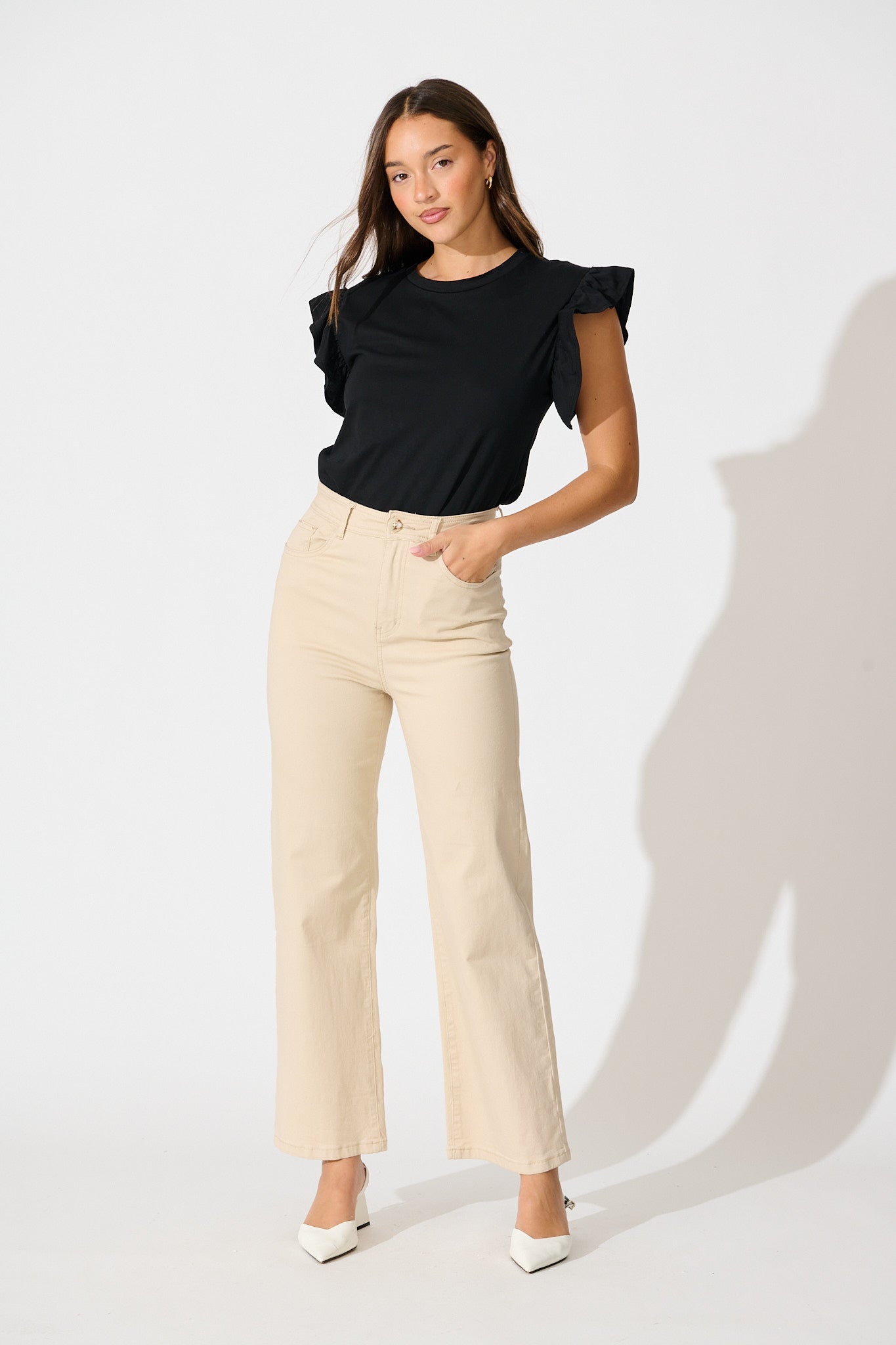 Joyce Top in Black Cotton