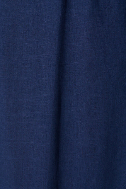 Calissa Midi Dress in Navy Linen Blend