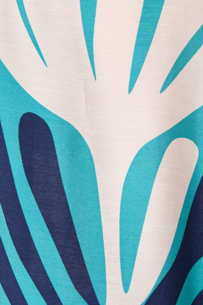 Sheer Luck Pant in Multi Blue Print