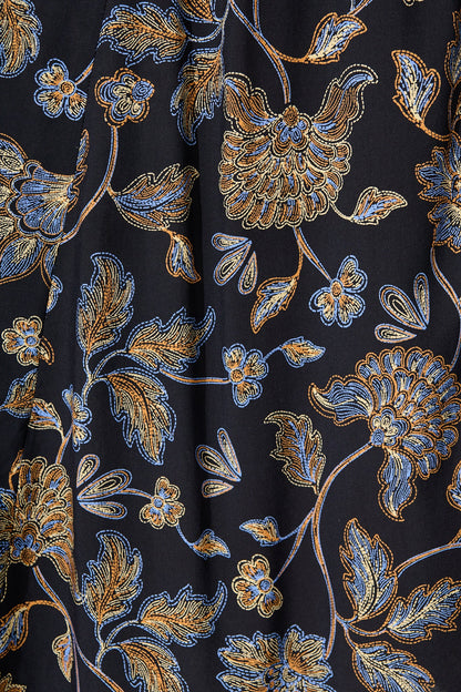 Beatrice Maxi Dress in Black Floral