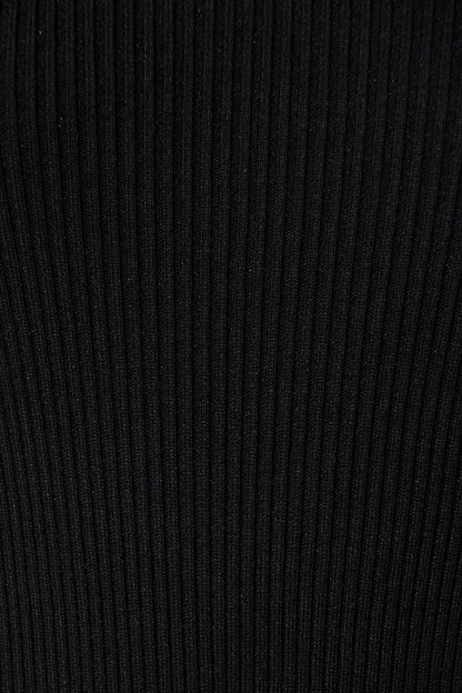 High Drama Knit Bodysuit in Black