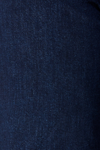 Danielle High Rise Wide Leg Jean in Dark Blue Denim