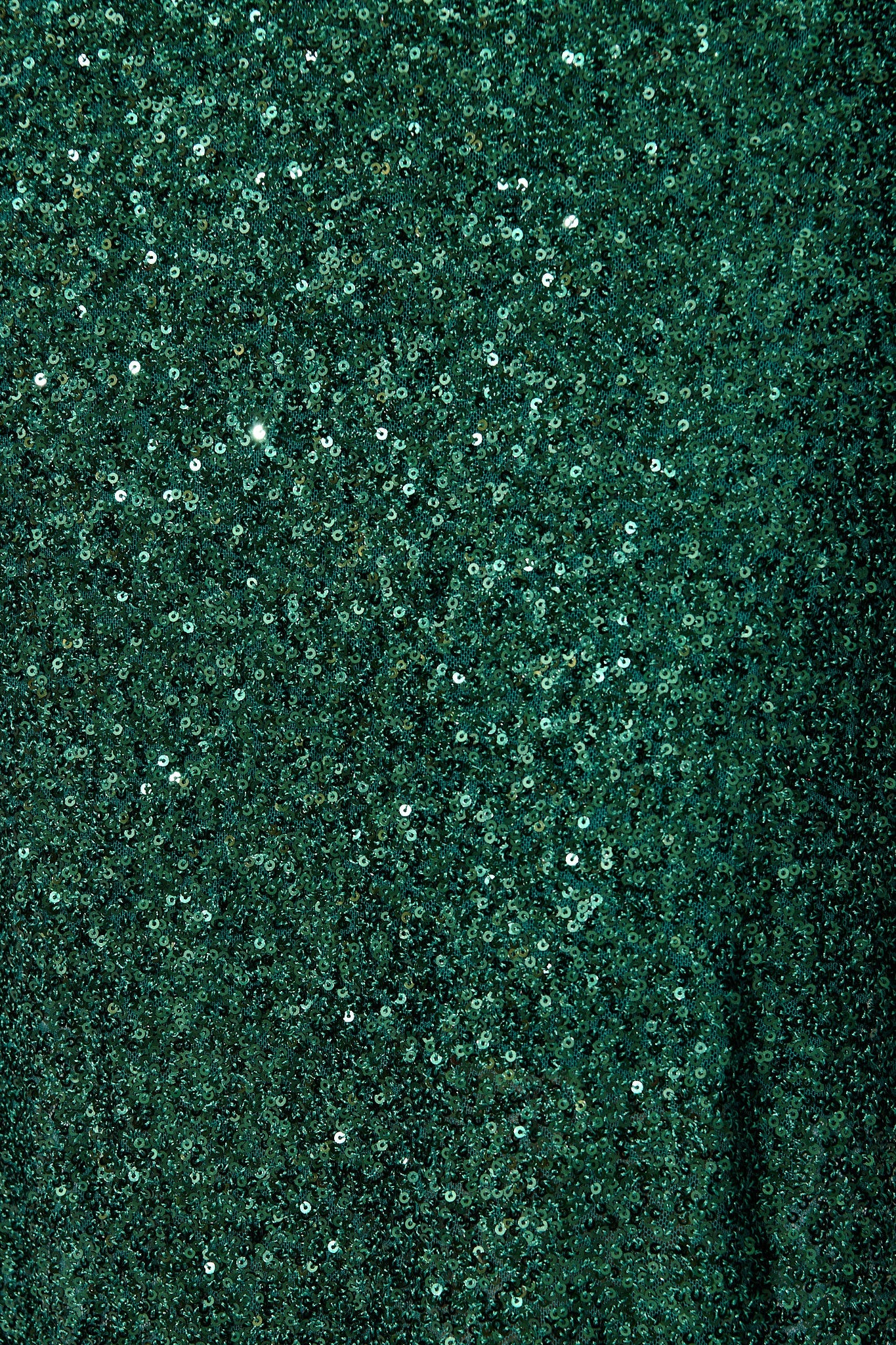 Amiri Off Shoulder Maxi Dress in Emerald Sequin