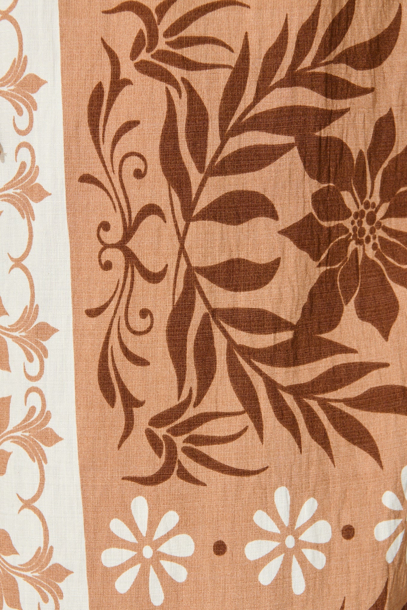 Danbury Pant in Brown and White Print