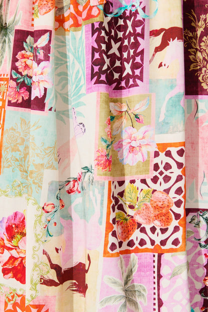 Knightley Smock Dress in Multi Conversational Print