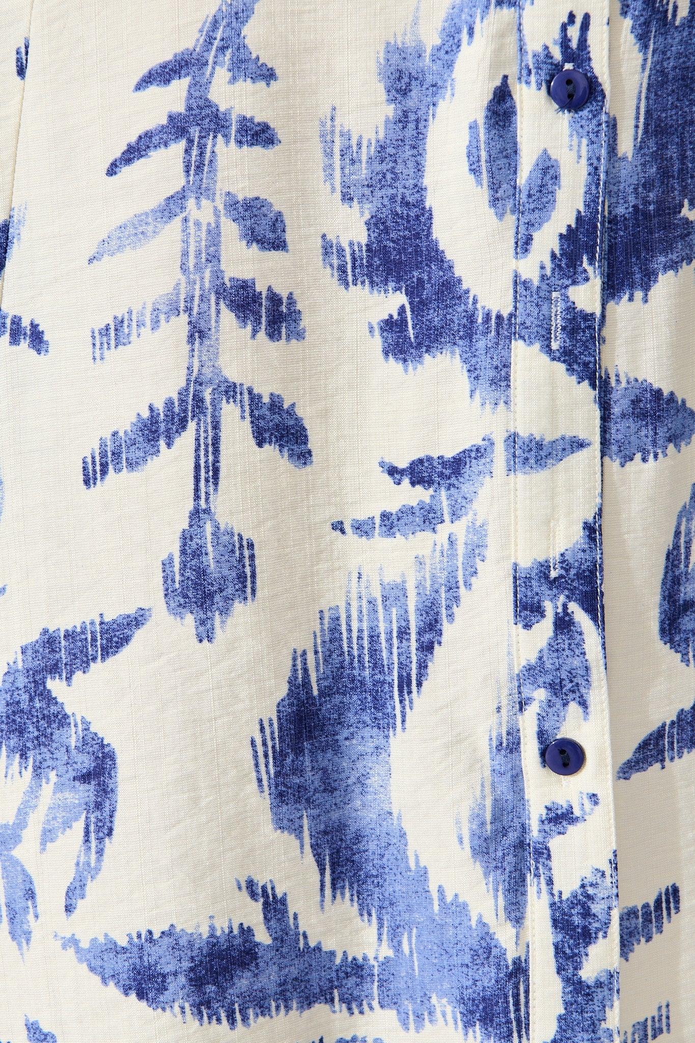 Marnie Midi Dress in White and Blue Print