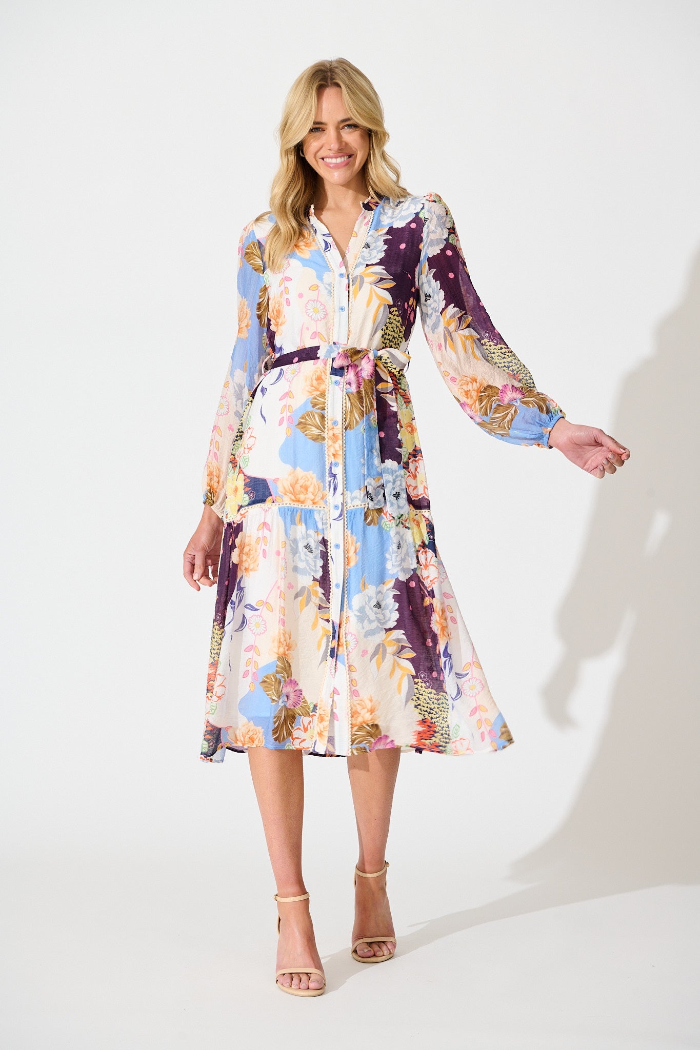 Kenna Dress in Multi Floral Print