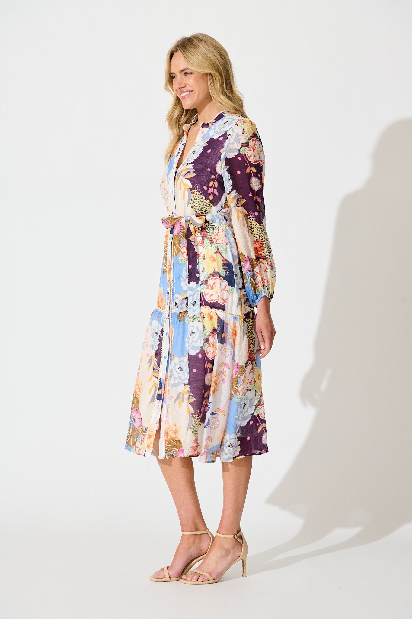 Kenna Dress in Multi Floral Print