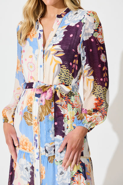Kenna Dress in Multi Floral Print
