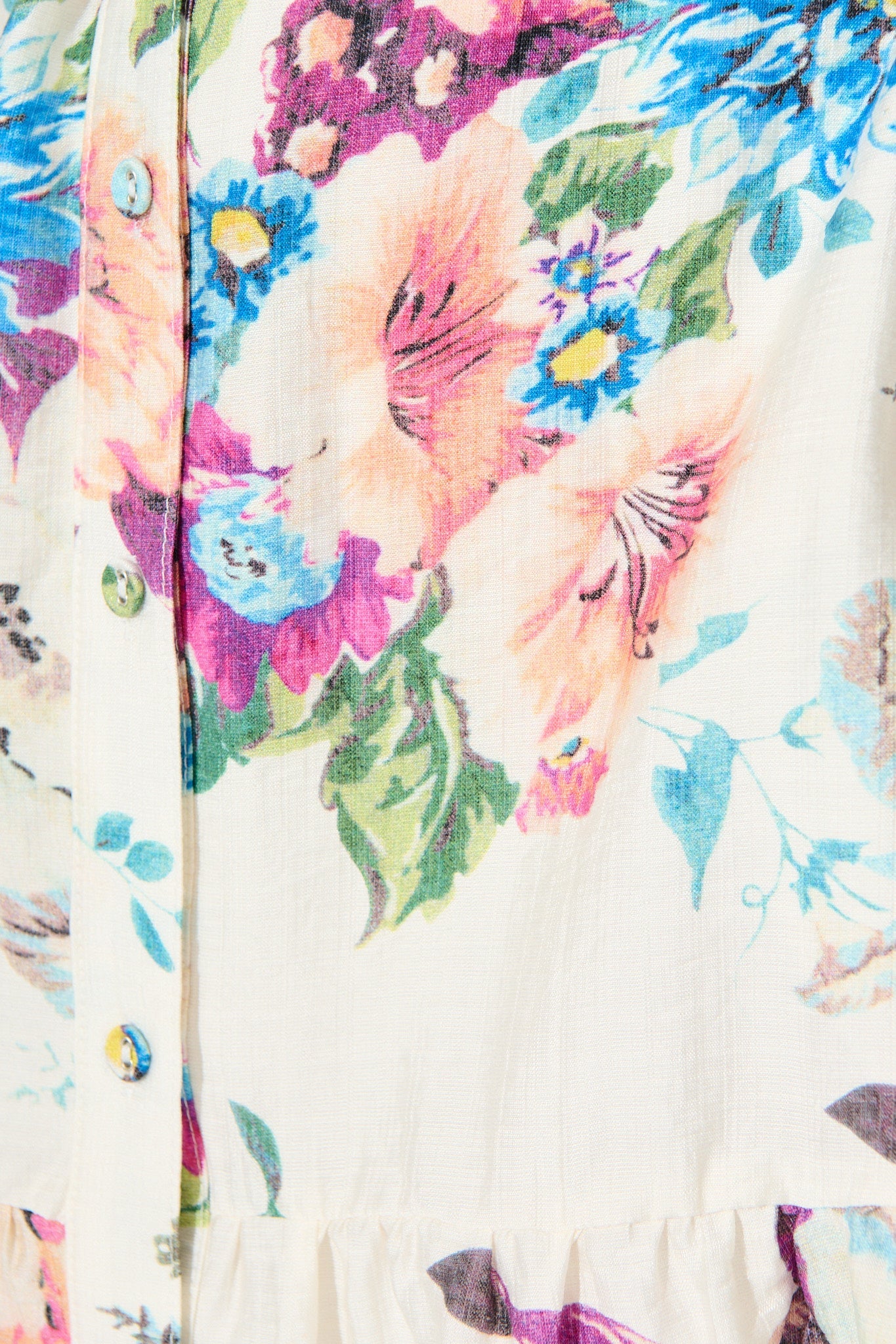 Sunset Whisper Dress in Cream with Multi Floral