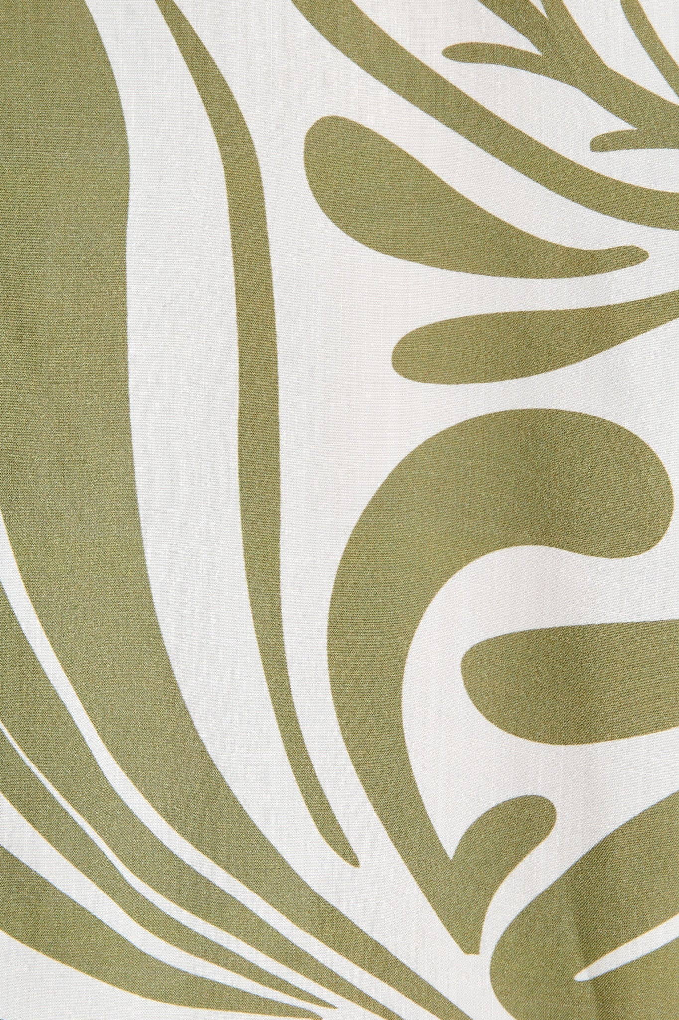 Karlina Midi Shirt Dress in Cream with Khaki Linen Blend